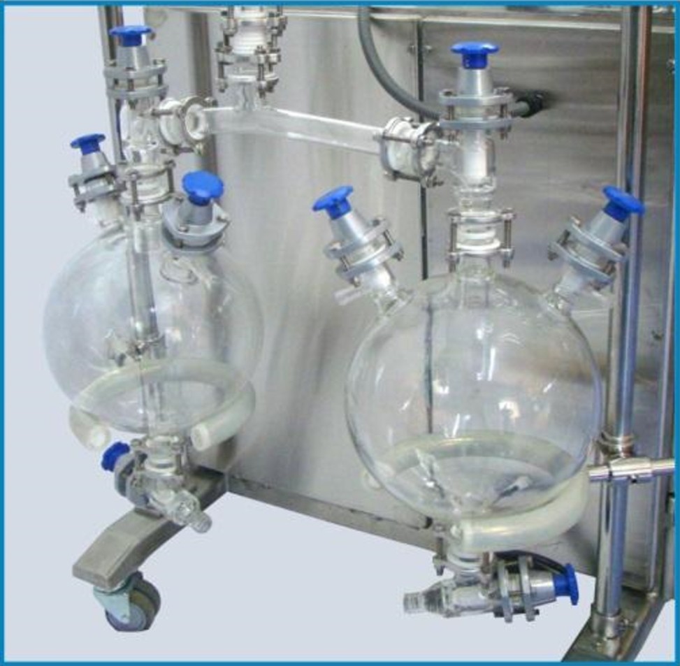 Dual Receivers in rotary evaporator